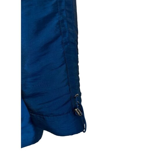 Chicos Metallic Blue Adjustable Ruched Sleeves Full Zip Jacket Size 1 US M - Picture 4 of 7